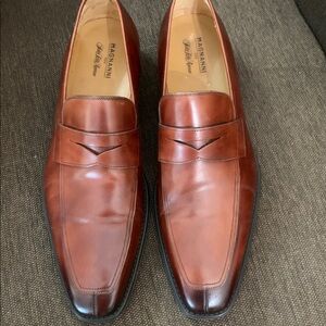 Magnanni Cognac Leather Slip-Ons